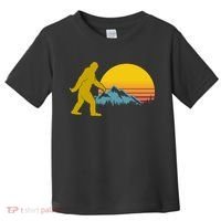 Retro Sasquatch Mountain Sunset Toddler T-Shirt thumb 0