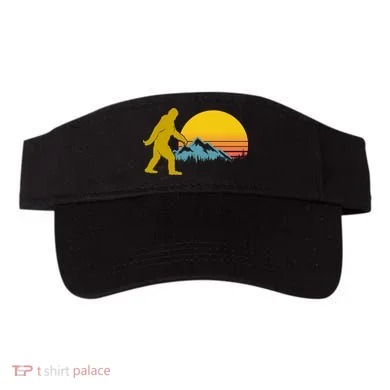 Retro Sasquatch Mountain Sunset Visor
