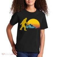 Retro Sasquatch Mountain Sunset Kids T-Shirt thumb 2