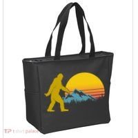 Retro Sasquatch Mountain Sunset Tote Bag thumb 2