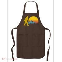 Retro Sasquatch Mountain Sunset Apron thumb 0