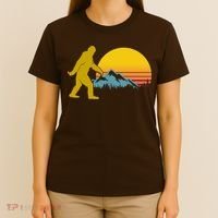 Retro Sasquatch Mountain Sunset T-Shirt thumb 4