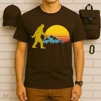 Retro Sasquatch Mountain Sunset T-Shirt thumb 6