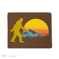 Retro Sasquatch Mountain Sunset Mousepad thumb 0