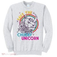 Retro Save the Chubby Unicorn Rhino Sweatshirt thumb 0