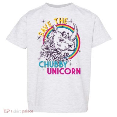 Retro Save the Chubby Unicorn Rhino Toddler T-Shirt