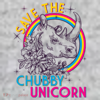 Retro Save the Chubby Unicorn Rhino Toddler T-Shirt thumb 2
