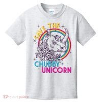 Retro Save the Chubby Unicorn Rhino Kids T-Shirt thumb 0