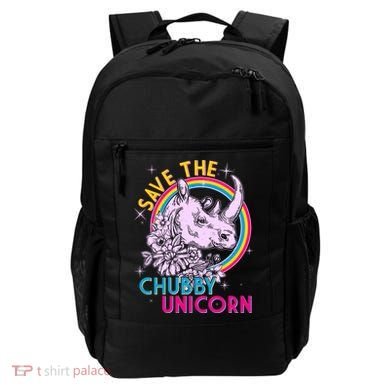 Retro Save the Chubby Unicorn Rhino Backpack