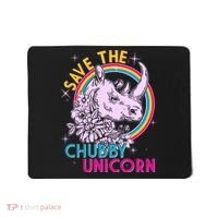 Retro Save the Chubby Unicorn Rhino Mousepad thumb 0