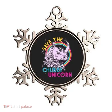 Retro Save the Chubby Unicorn Rhino Ornament