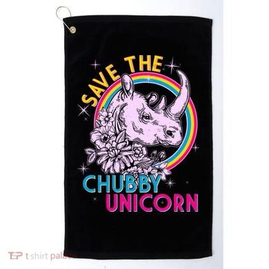 Retro Save the Chubby Unicorn Rhino Golf Towel