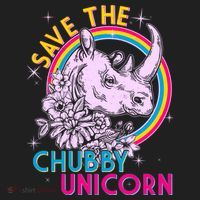 Retro Save the Chubby Unicorn Rhino Golf Towel thumb 3