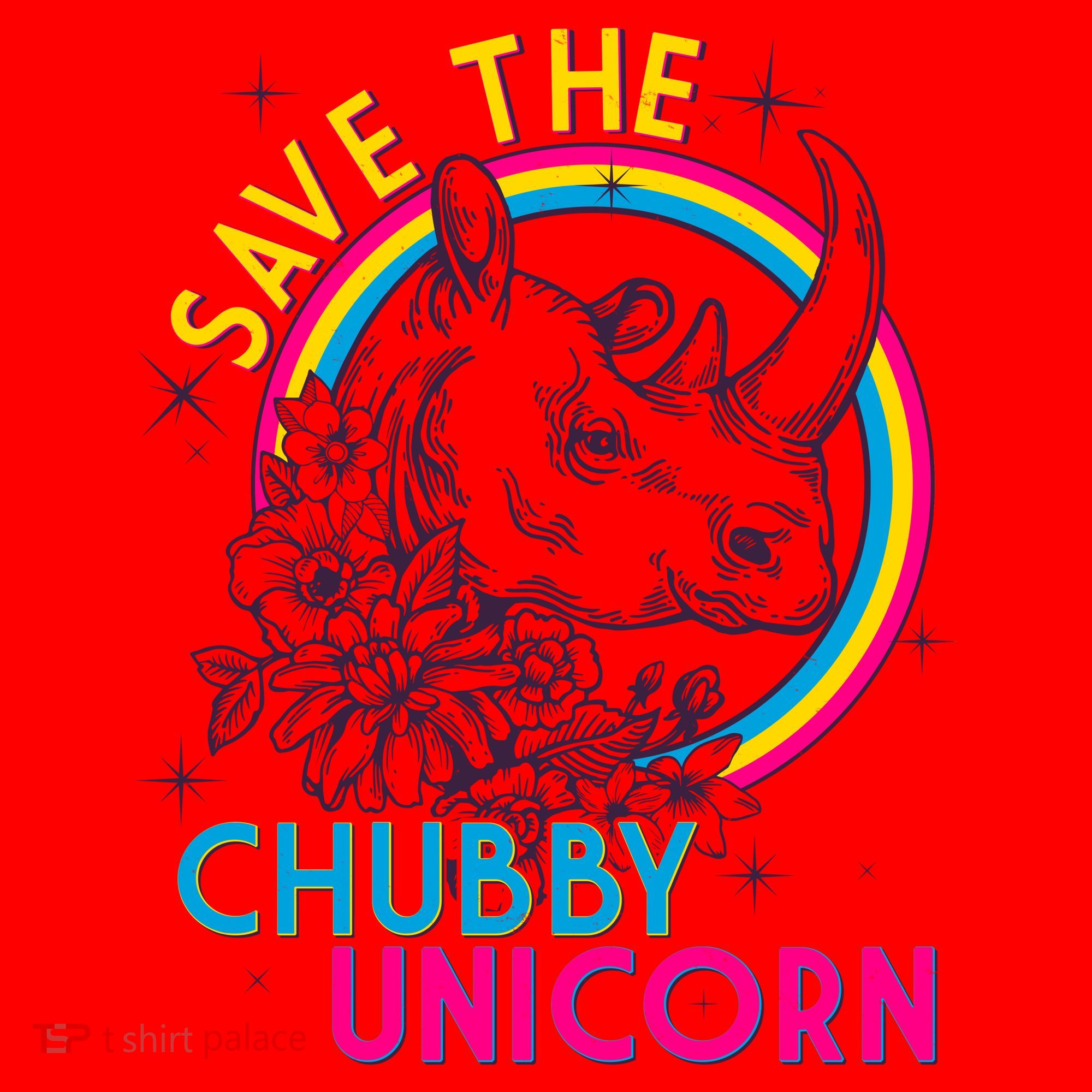Retro Save the Chubby Unicorn Rhino Santa Hat