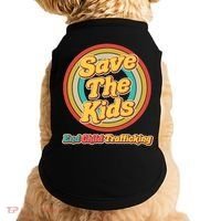 Retro Save The Kids End Child Trafficking Doggie Tank thumb 0