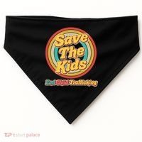 Retro Save The Kids End Child Trafficking USA-Made Doggie Bandana thumb 0