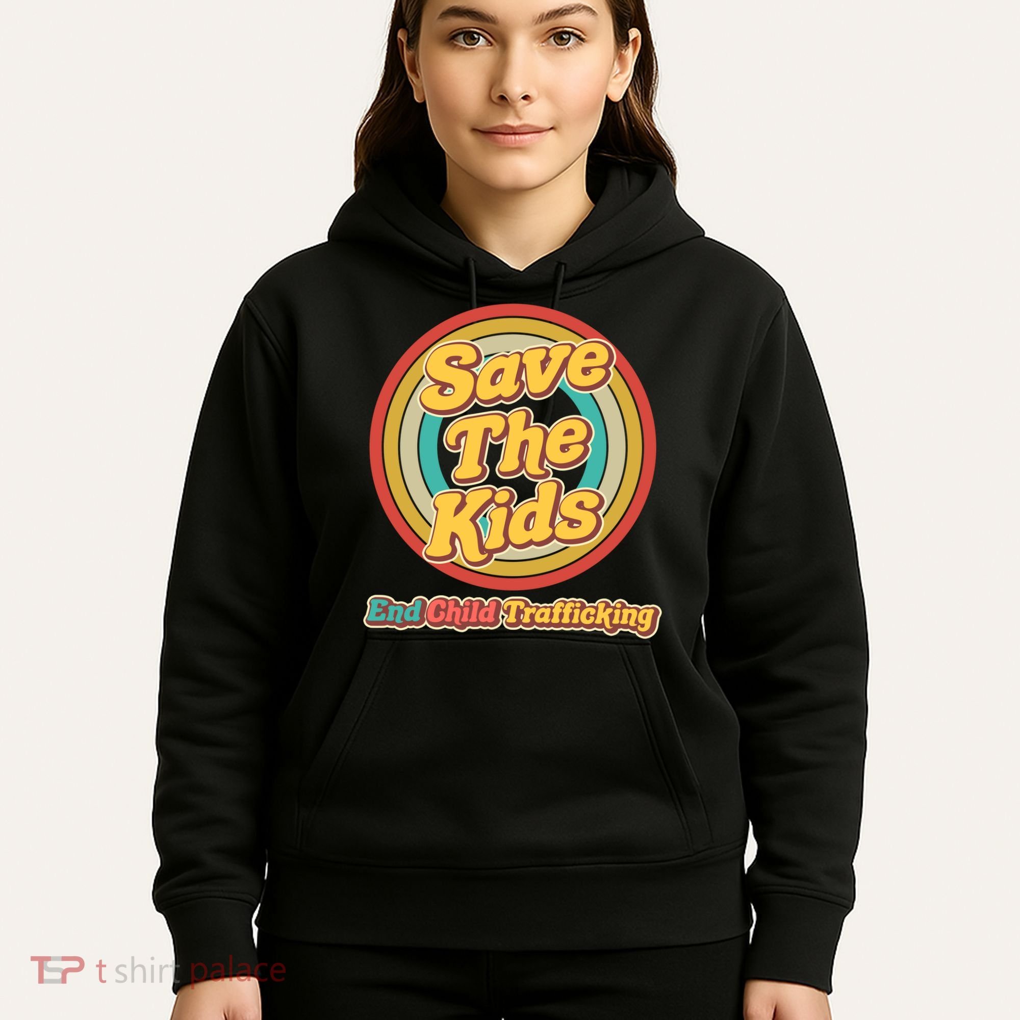 Retro Save The Kids End Child Trafficking Hoodie