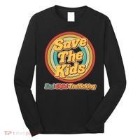 Retro Save The Kids End Child Trafficking Long Sleeve Shirt thumb 0