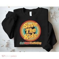 Retro Save The Kids End Child Trafficking Sweatshirt thumb 2