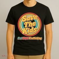 Retro Save The Kids End Child Trafficking T-Shirt thumb 3