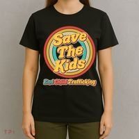 Retro Save The Kids End Child Trafficking T-Shirt thumb 4