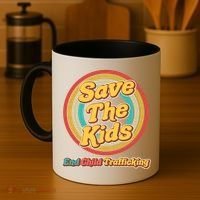 Retro Save The Kids End Child Trafficking Coffee Mug thumb 4