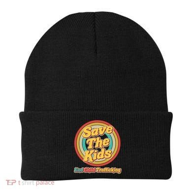 Retro Save The Kids End Child Trafficking Beanie