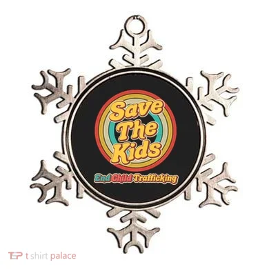 Retro Save The Kids End Child Trafficking Ornament