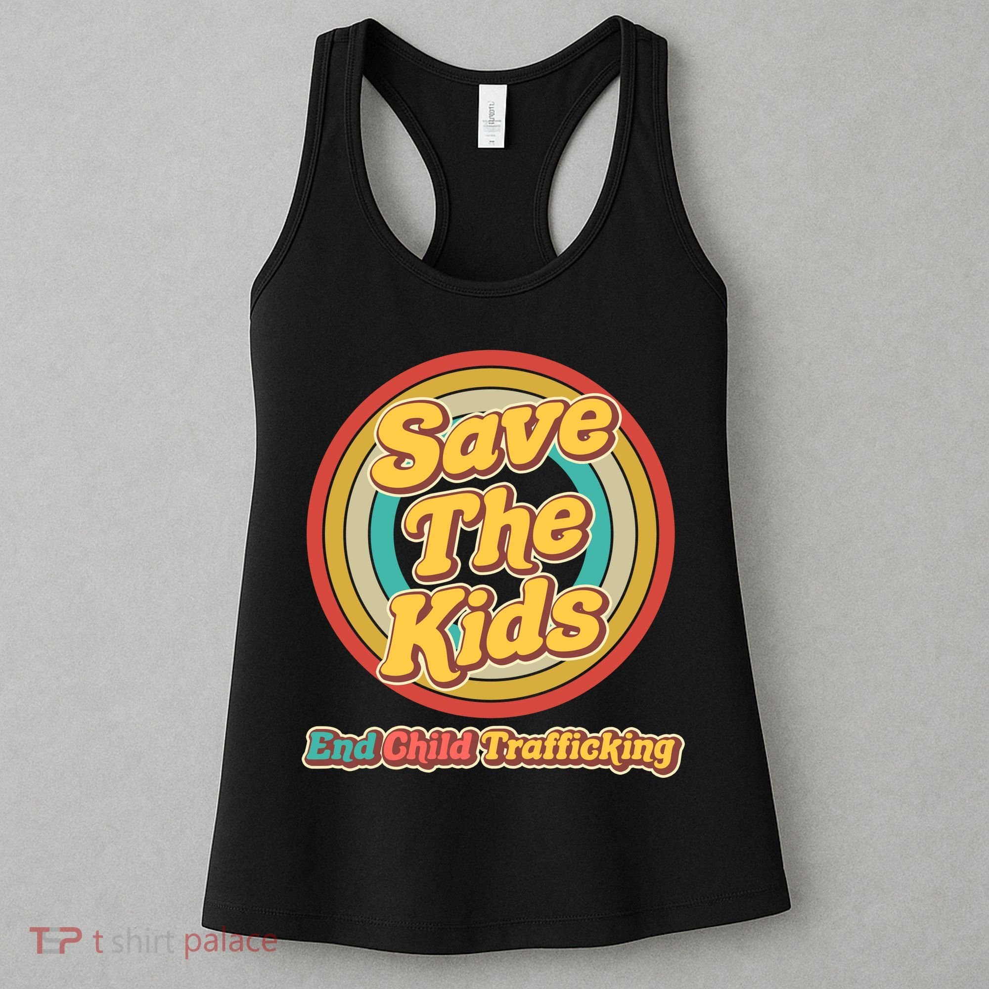 Retro Save The Kids End Child Trafficking Women's Tank Top