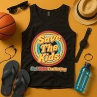 Retro Save The Kids End Child Trafficking Tank Top thumb 4