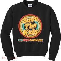 Retro Save The Kids End Child Trafficking Kids Sweatshirt thumb 0