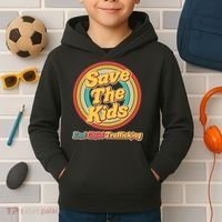 Retro Save The Kids End Child Trafficking Kids Hoodie thumb 2