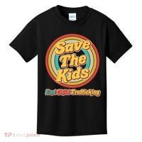 Retro Save The Kids End Child Trafficking Kids T-Shirt thumb 0