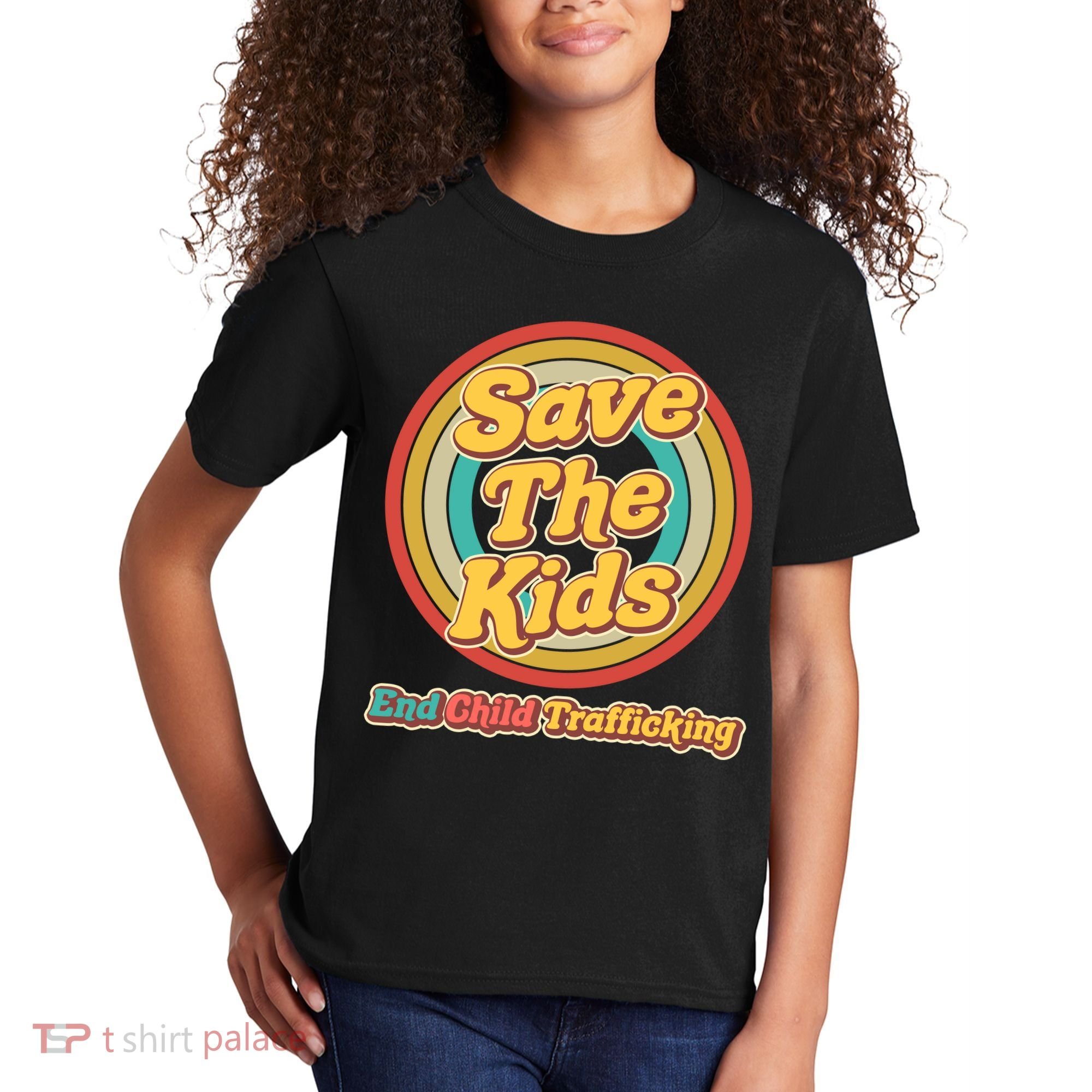 Retro Save The Kids End Child Trafficking Kids T-Shirt