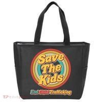 Retro Save The Kids End Child Trafficking Tote Bag thumb 0