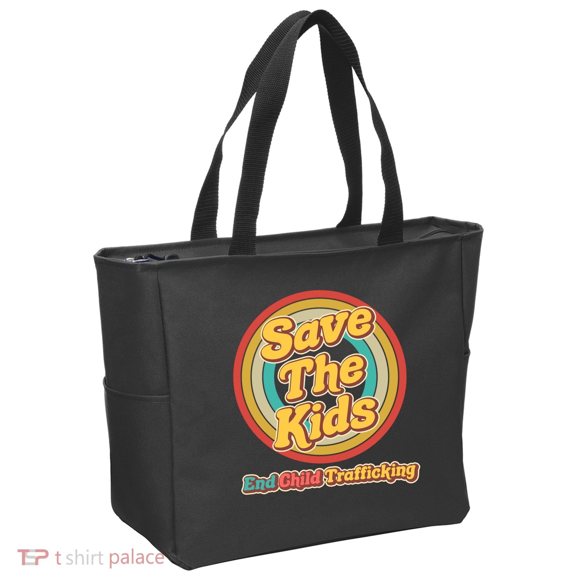 Retro Save The Kids End Child Trafficking Tote Bag