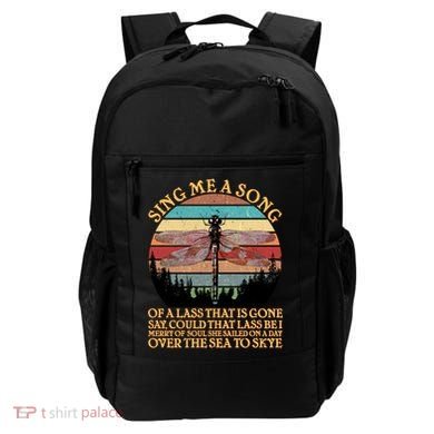 Retro Say Me A Song Dragonfly Sunset Backpack