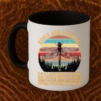 Retro Say Me A Song Dragonfly Sunset Coffee Mug thumb 2