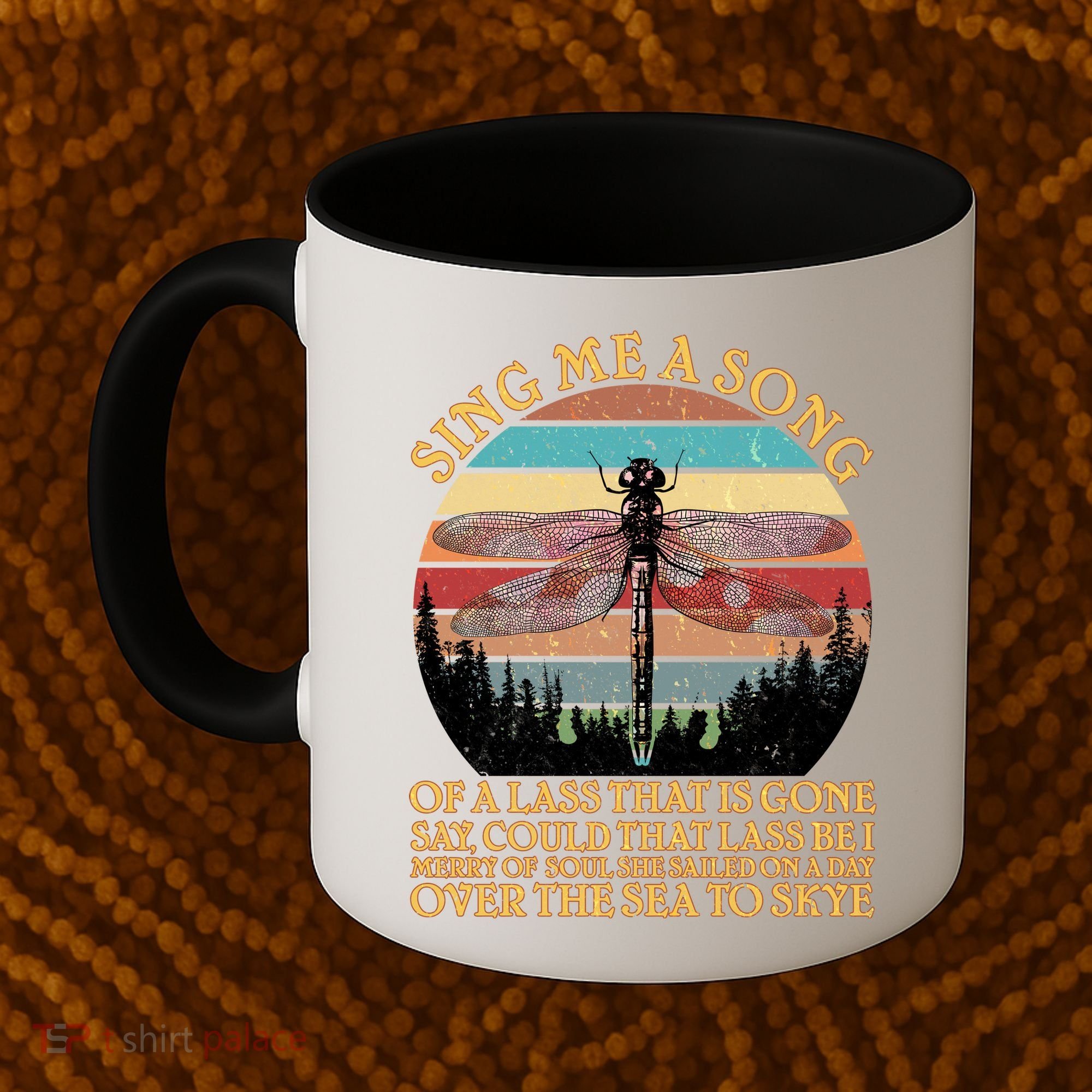 Retro Say Me A Song Dragonfly Sunset Coffee Mug