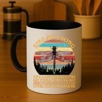 Retro Say Me A Song Dragonfly Sunset Coffee Mug thumb 4