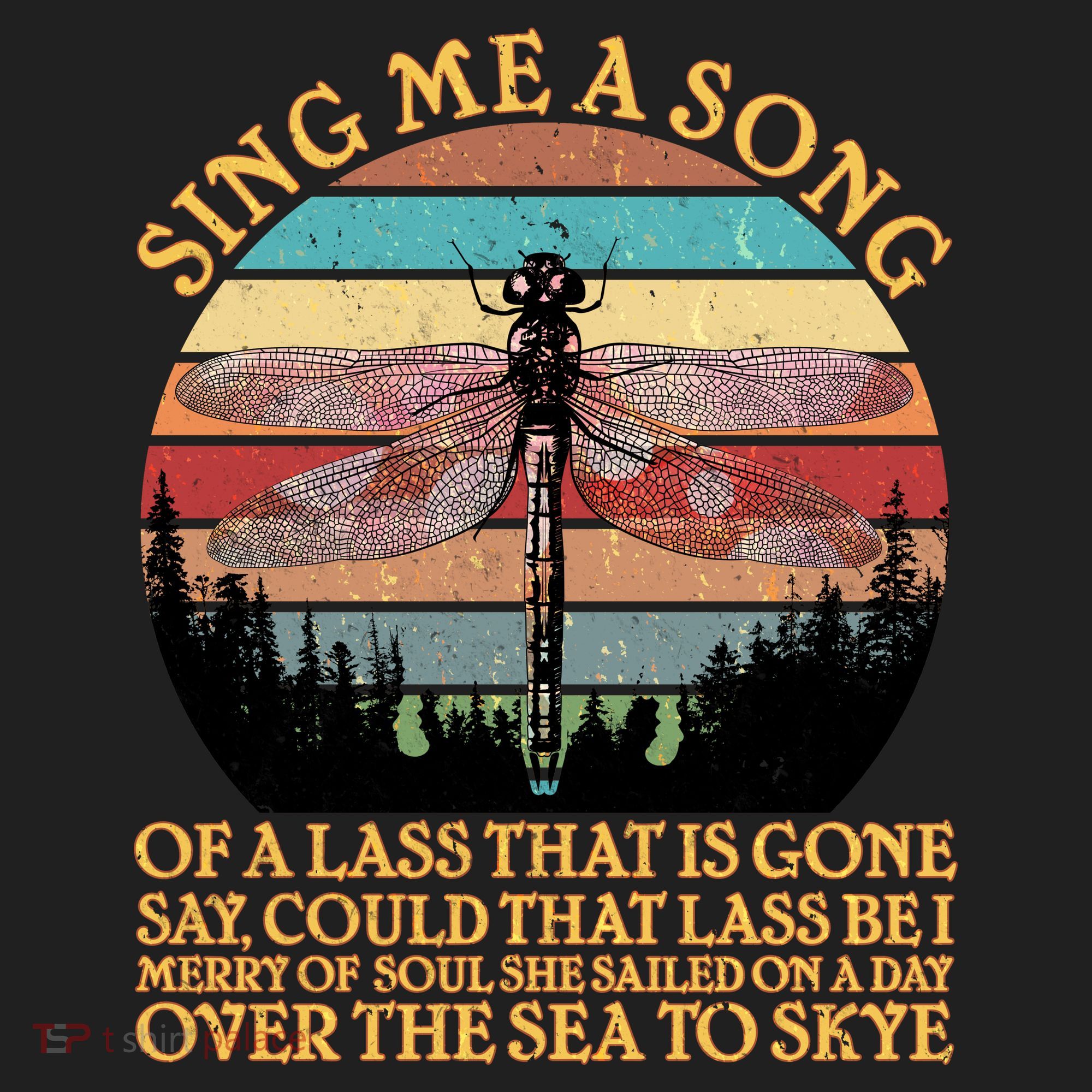 Retro Say Me A Song Dragonfly Sunset Beanie