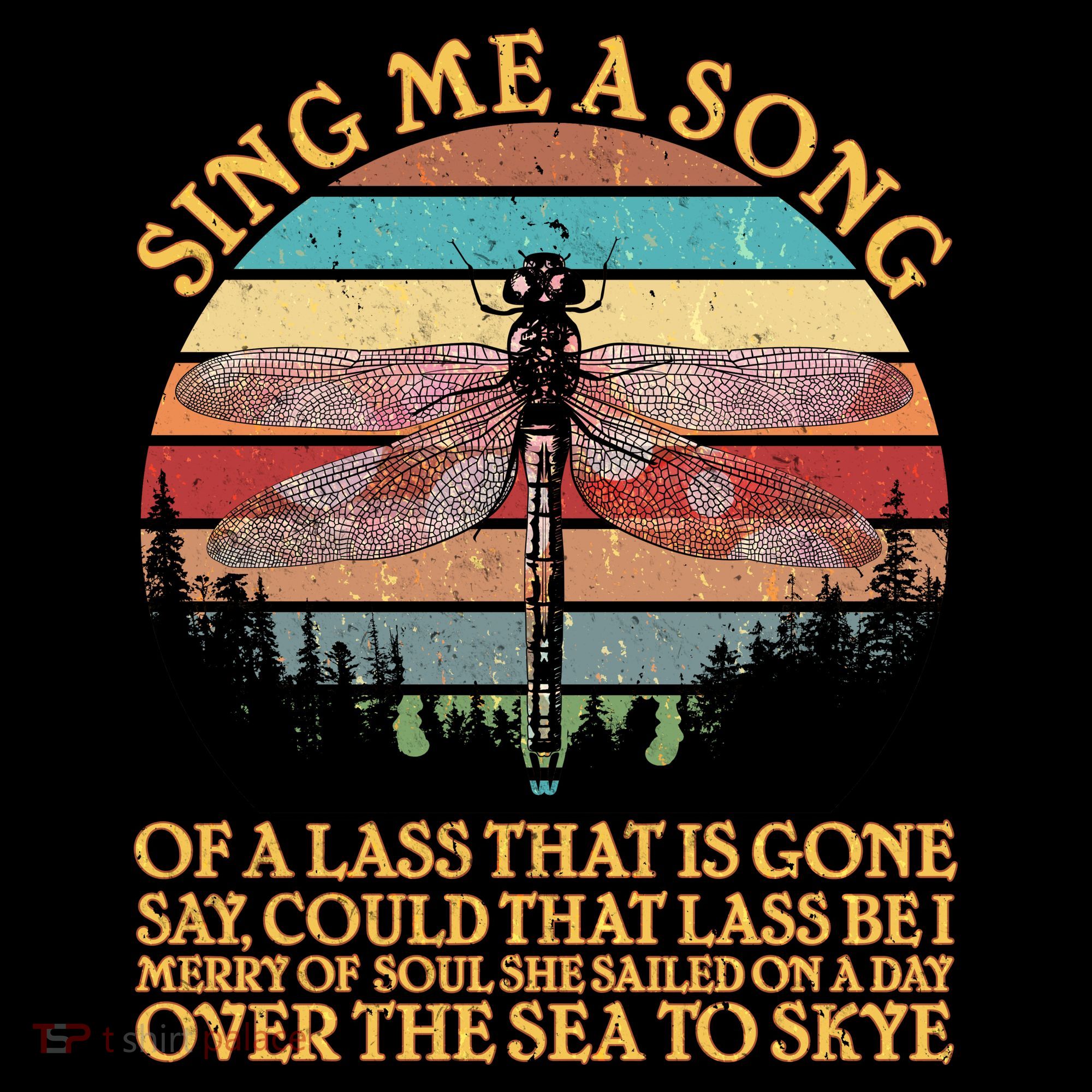 Retro Say Me A Song Dragonfly Sunset Women's Hoodie