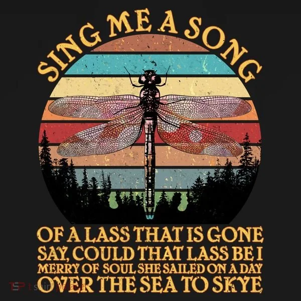 Retro Say Me A Song Dragonfly Sunset Women's Hoodie