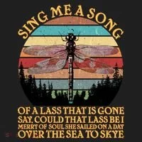 Retro Say Me A Song Dragonfly Sunset Hat thumb 2