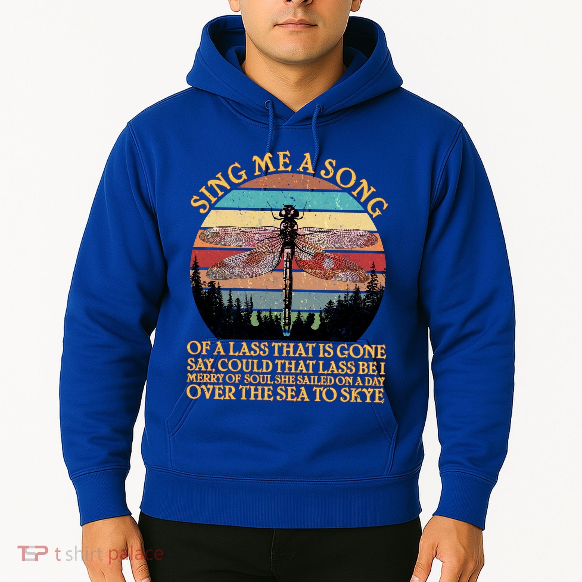 Retro Say Me A Song Dragonfly Sunset Hoodie