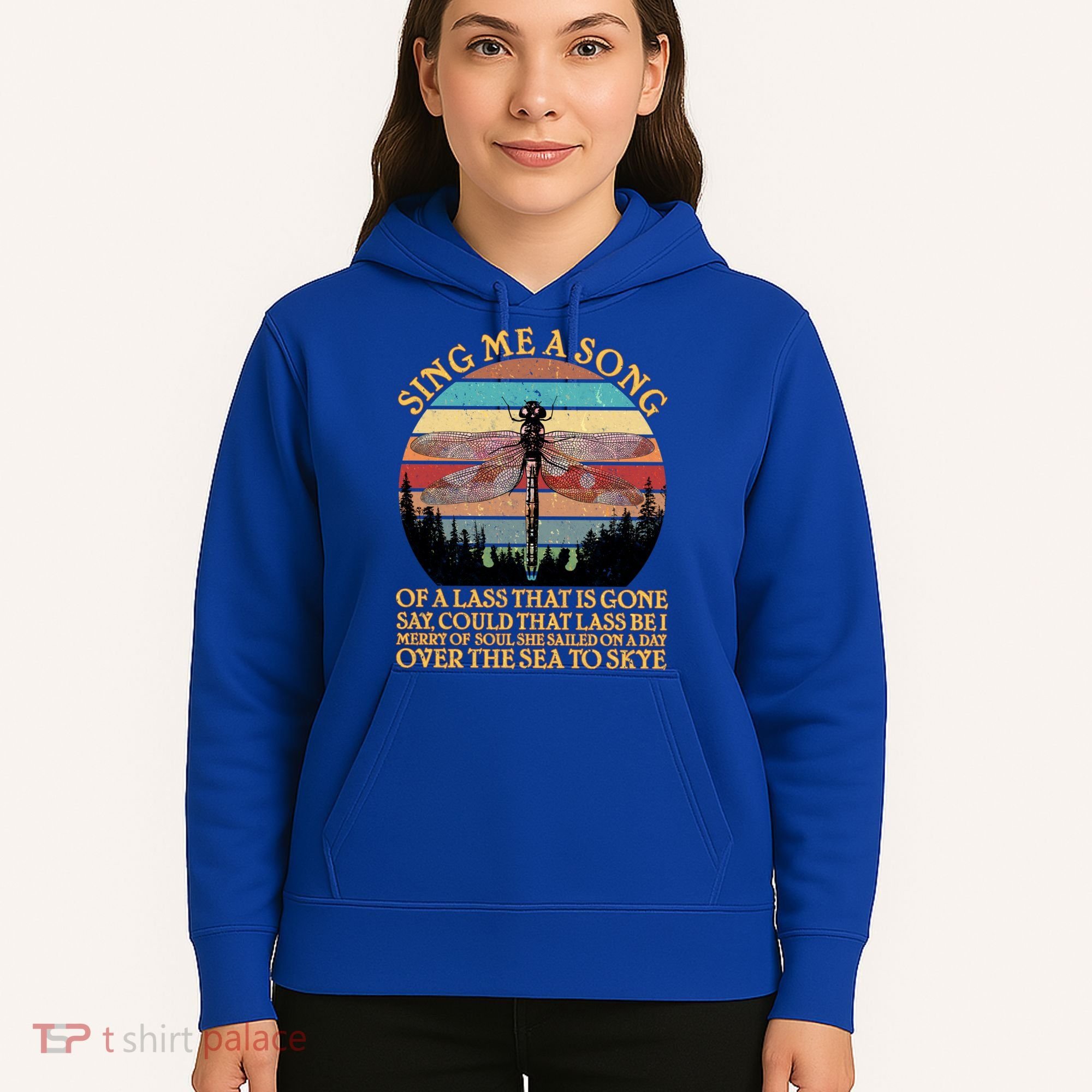 Retro Say Me A Song Dragonfly Sunset Hoodie