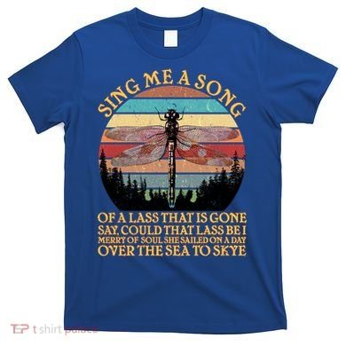 Retro Say Me A Song Dragonfly Sunset T-Shirt