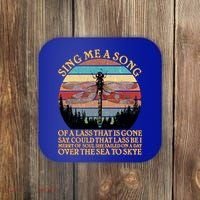 Retro Say Me A Song Dragonfly Sunset Coaster thumb 0