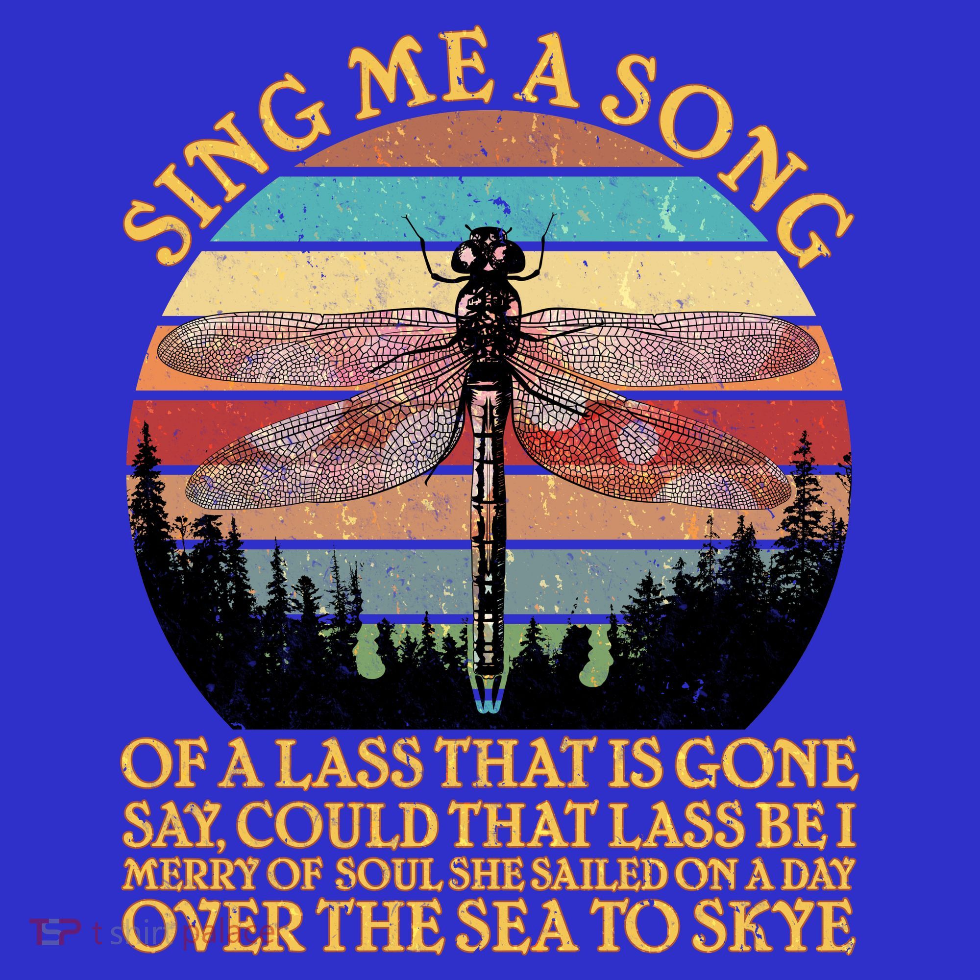 Retro Say Me A Song Dragonfly Sunset Women's Tank Top