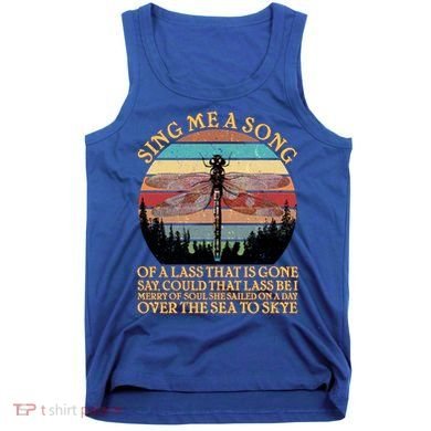 Retro Say Me A Song Dragonfly Sunset Tank Top